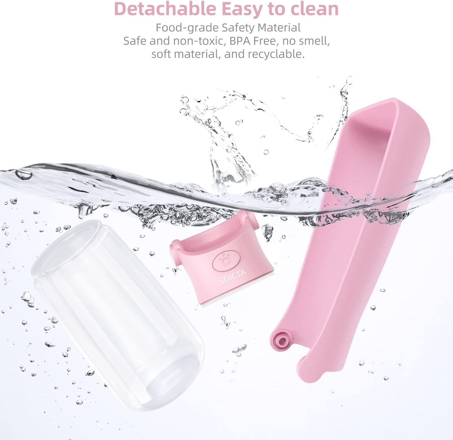 compact dog hydration bottle with integrated drinking trough for easy sipping